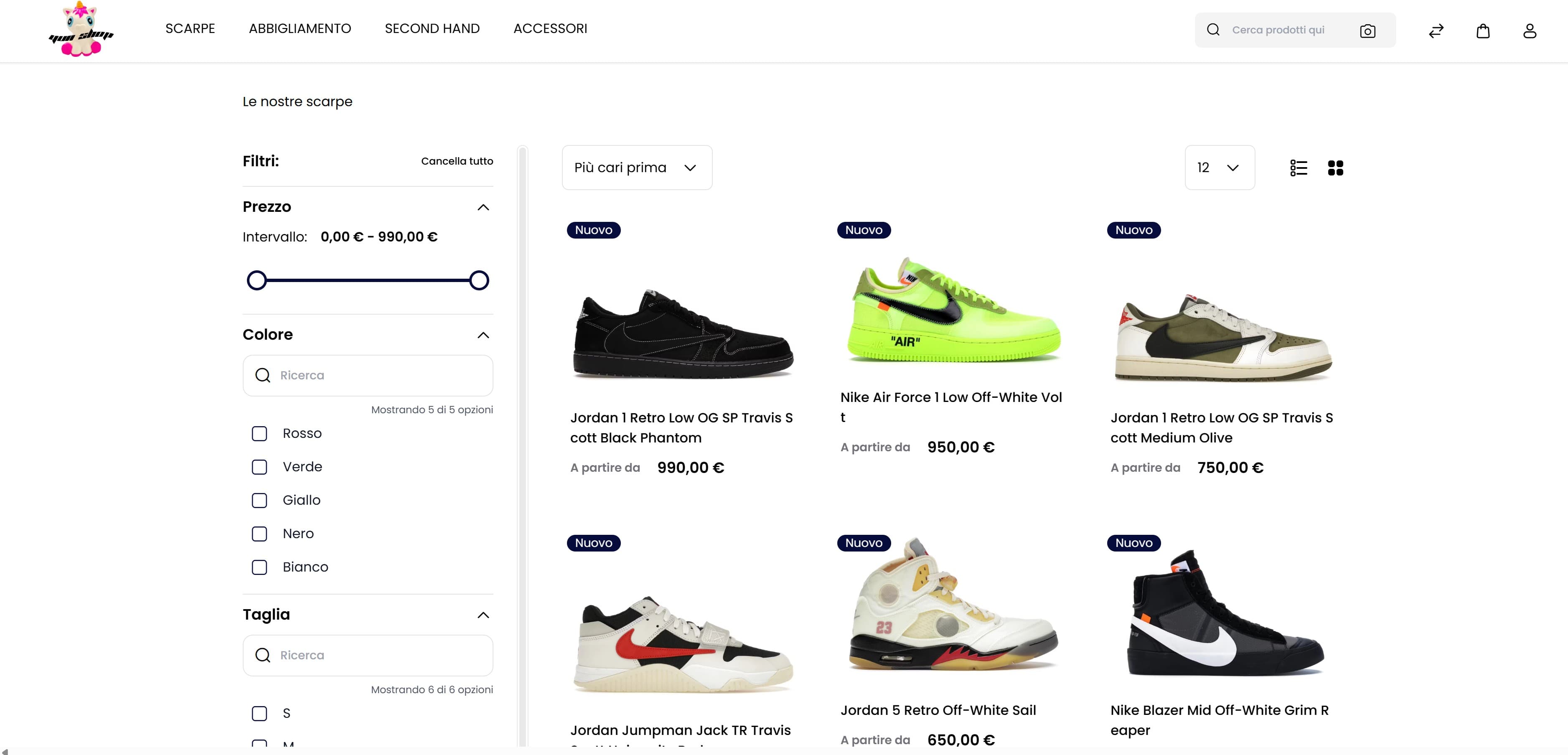 Interfaccia e-commerce YunShop